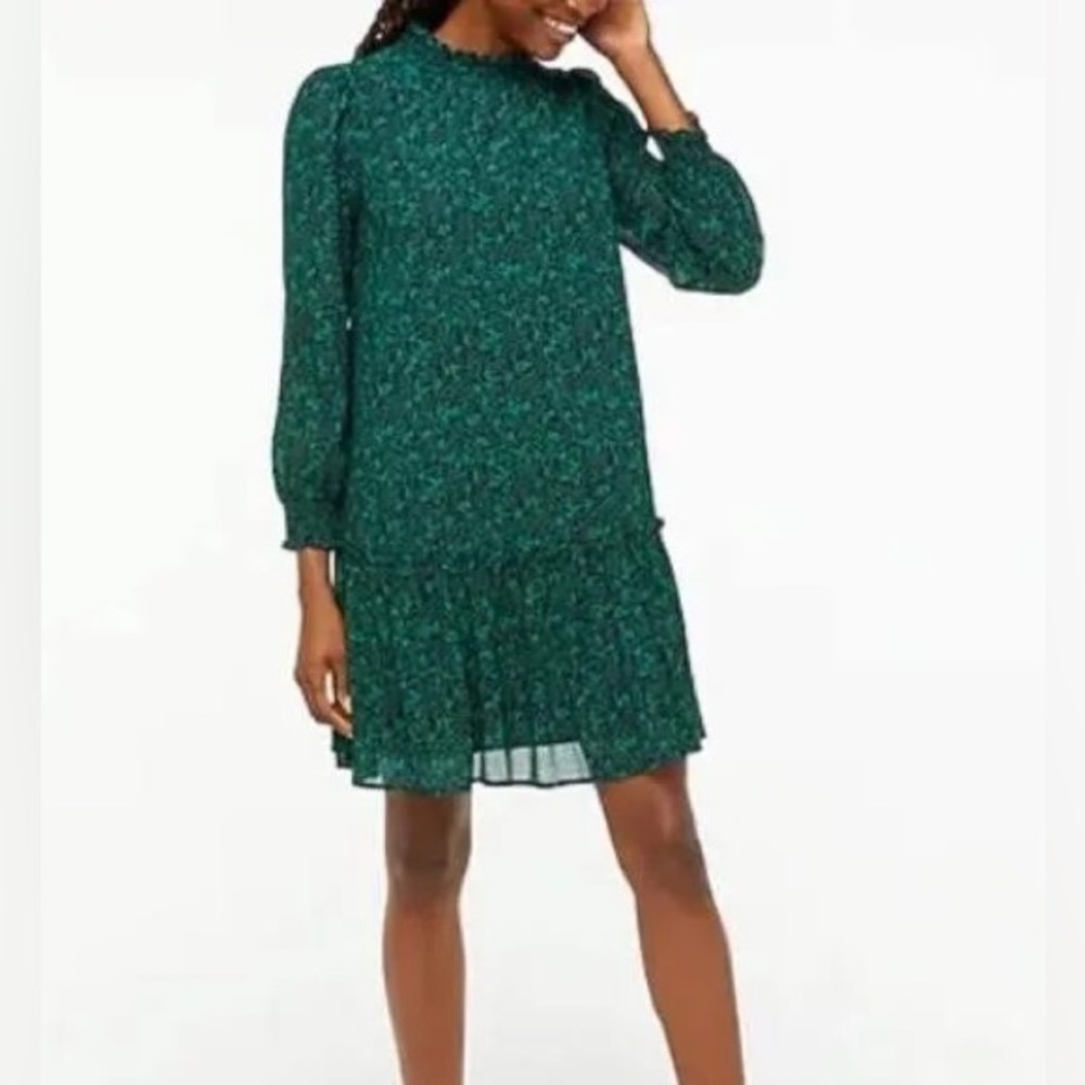 NWT JCREW smocked mock neck floral dress